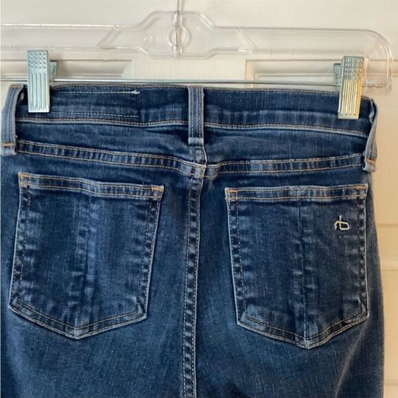 Rag & Bone The Capri Jeans Cypress Blue Skinny Size 24 - Picture 5 of 7